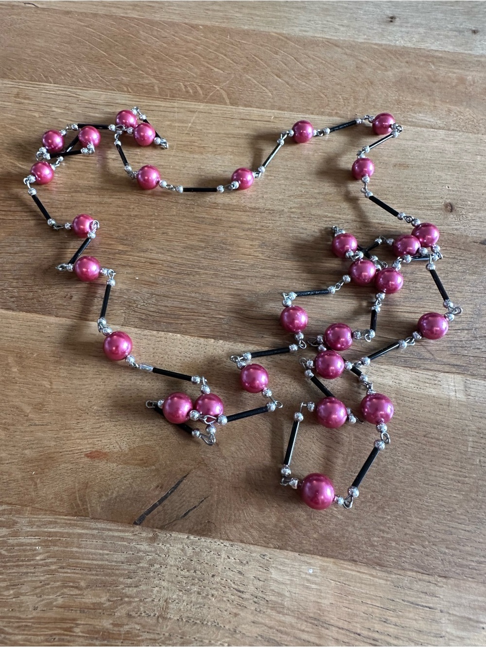 Pink Bead Statement Necklace - Women Jewelry
